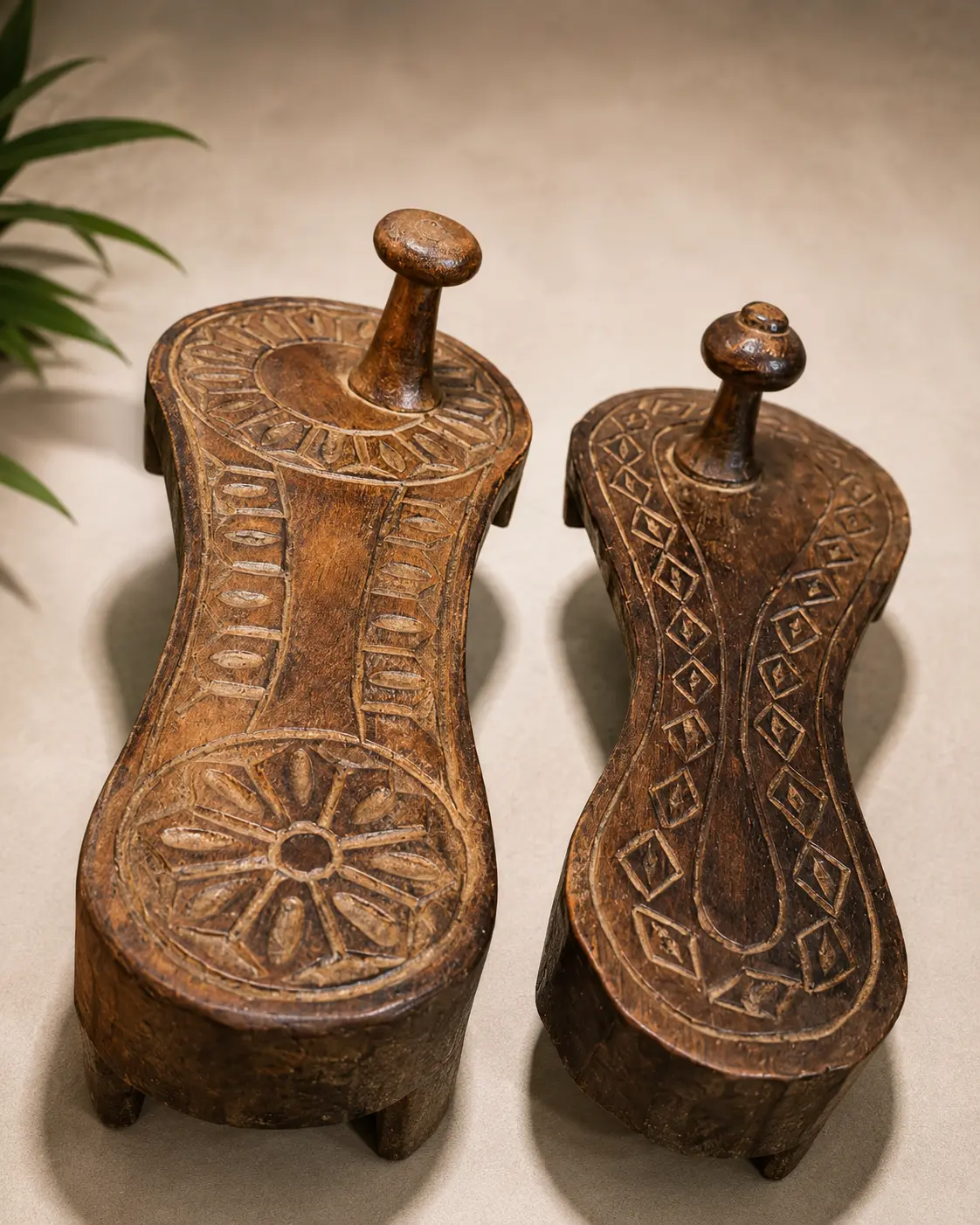 Traditional Wooden Paduka